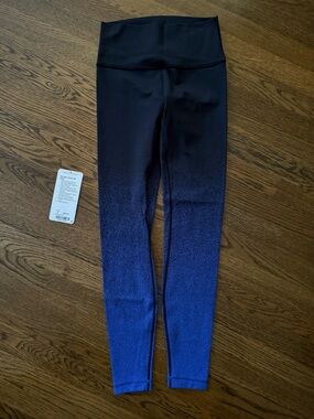 lululemon athletica Black to Deep Blue Ombre HR Wunder Under Leggings